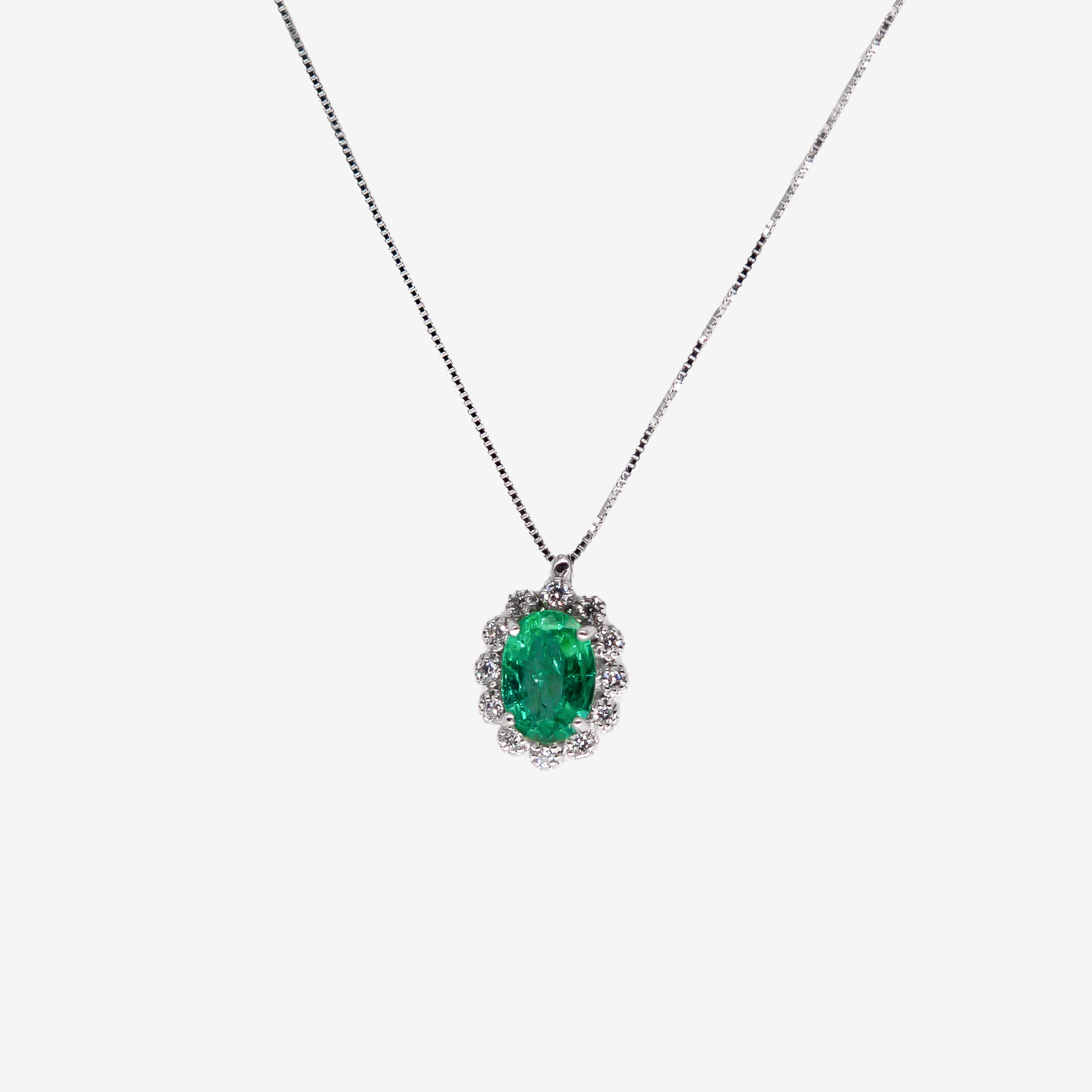 Emerald and deals garnet necklace