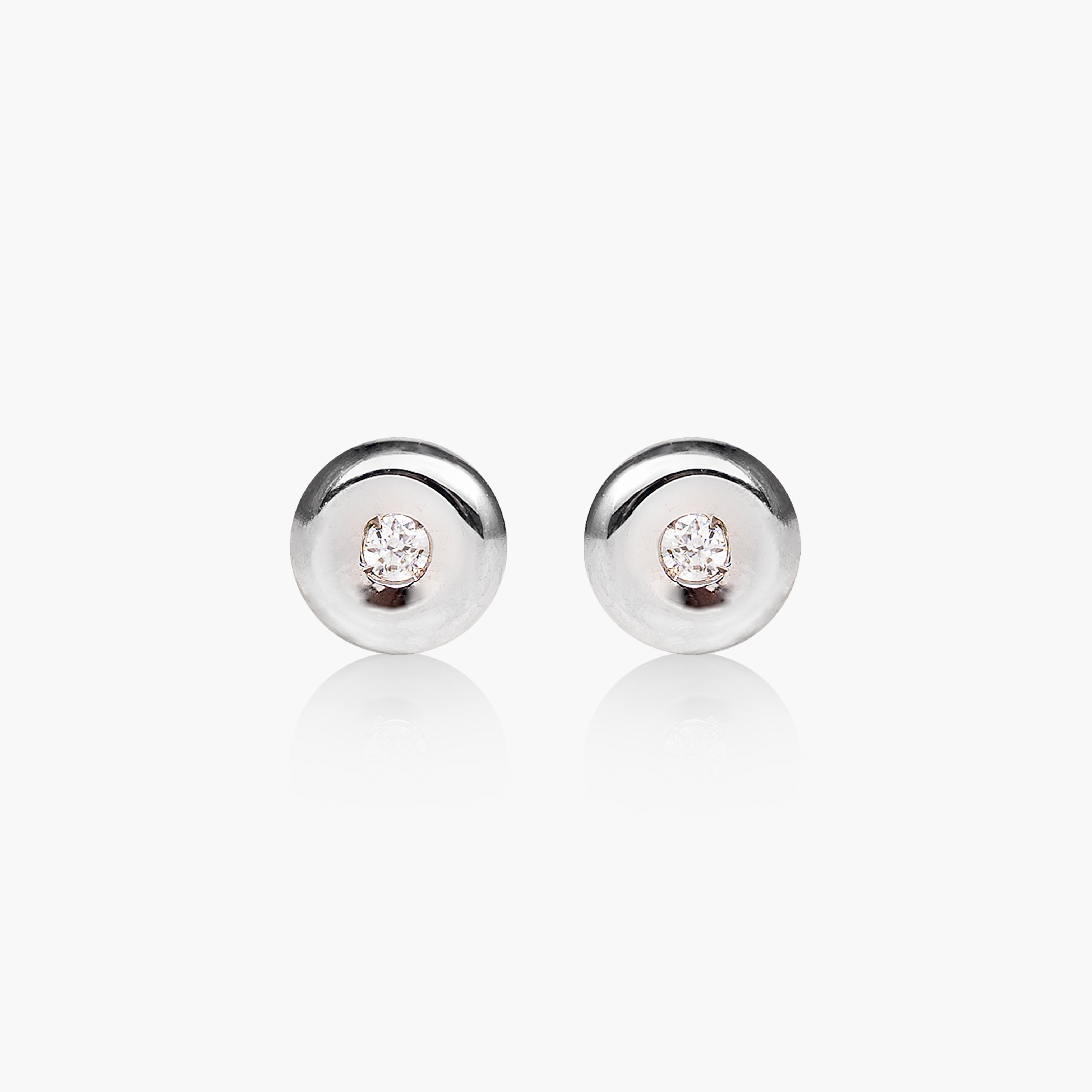 Round Spotlight Diamond Earrings