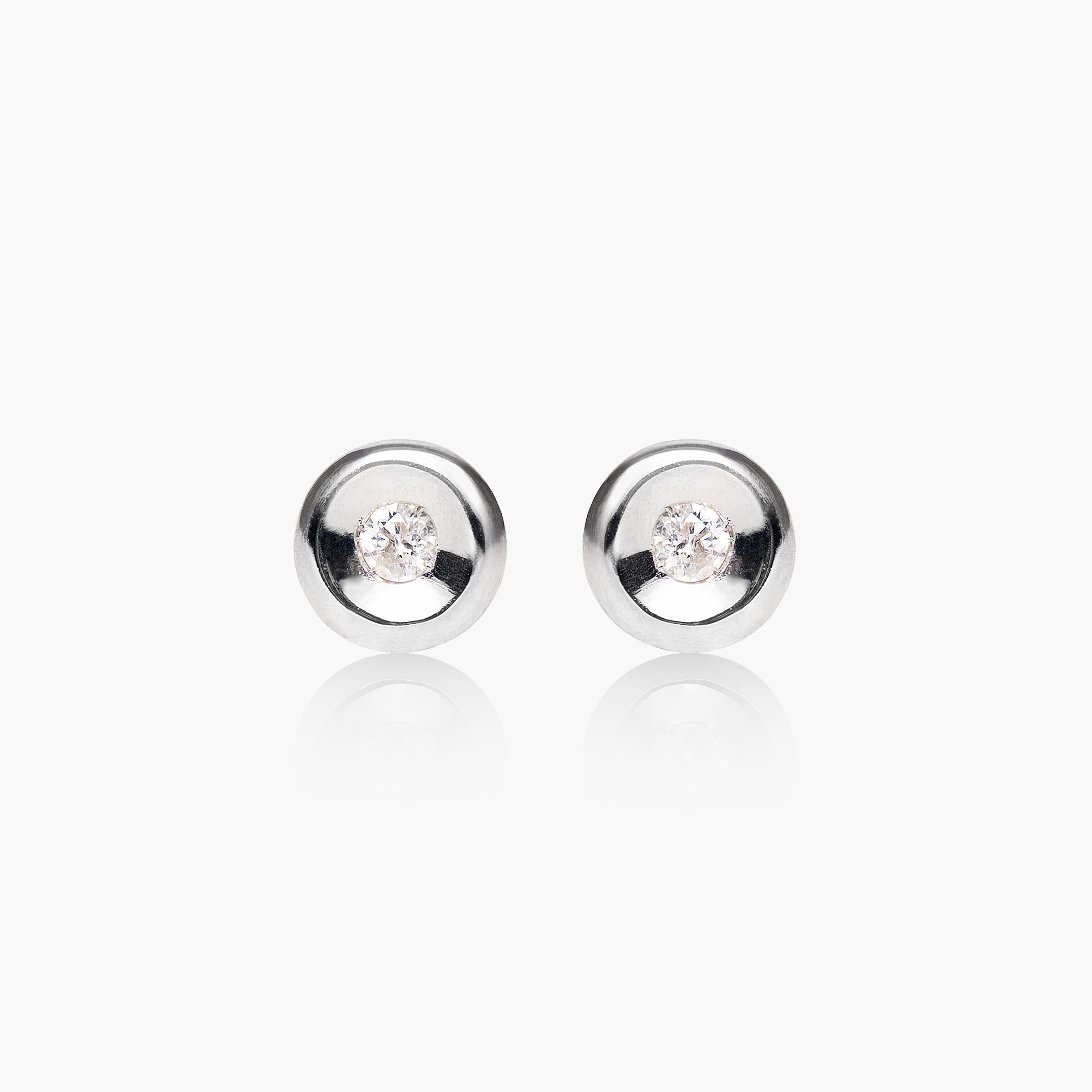 Round Spotlight Diamond Earrings