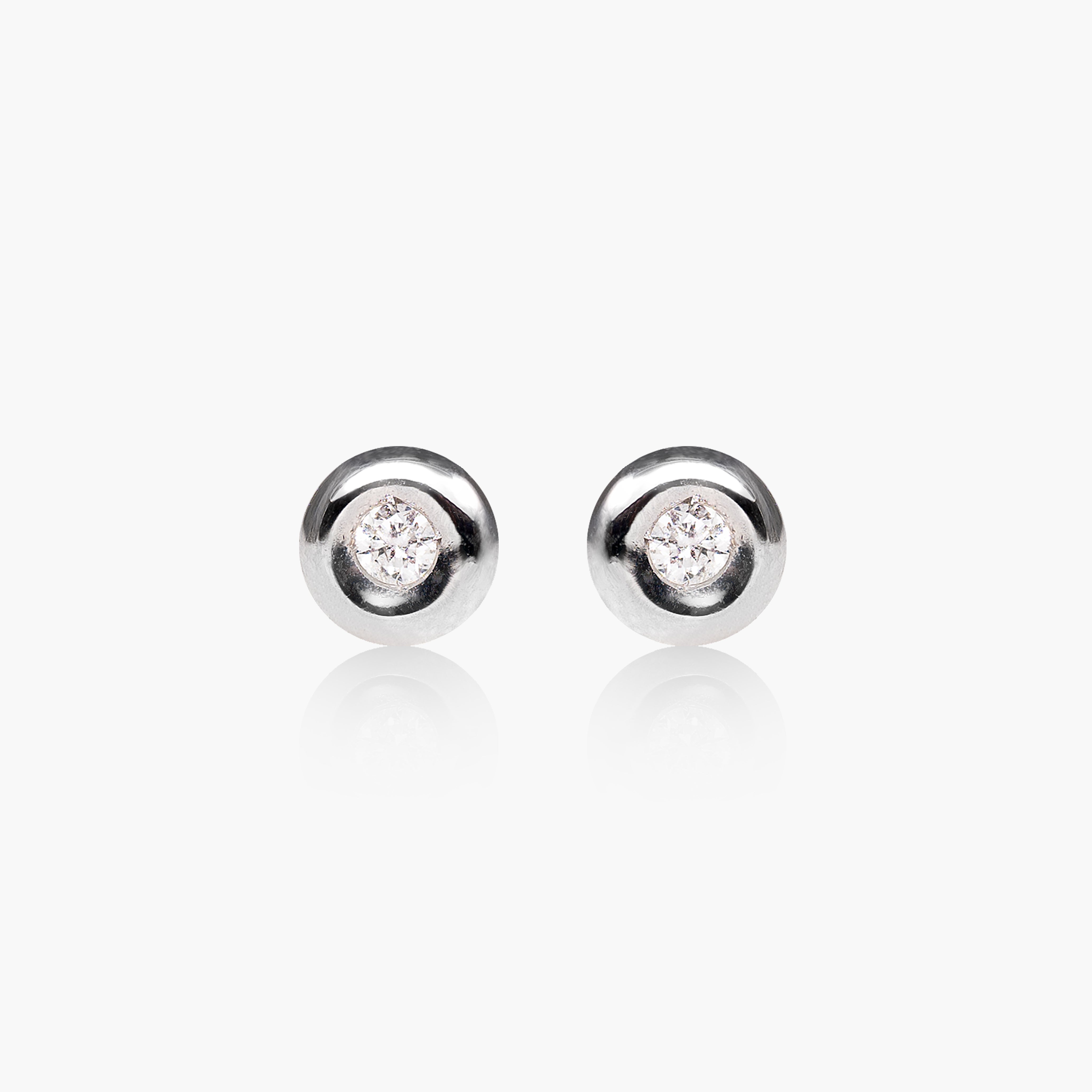 Round Spotlight Diamond Earrings