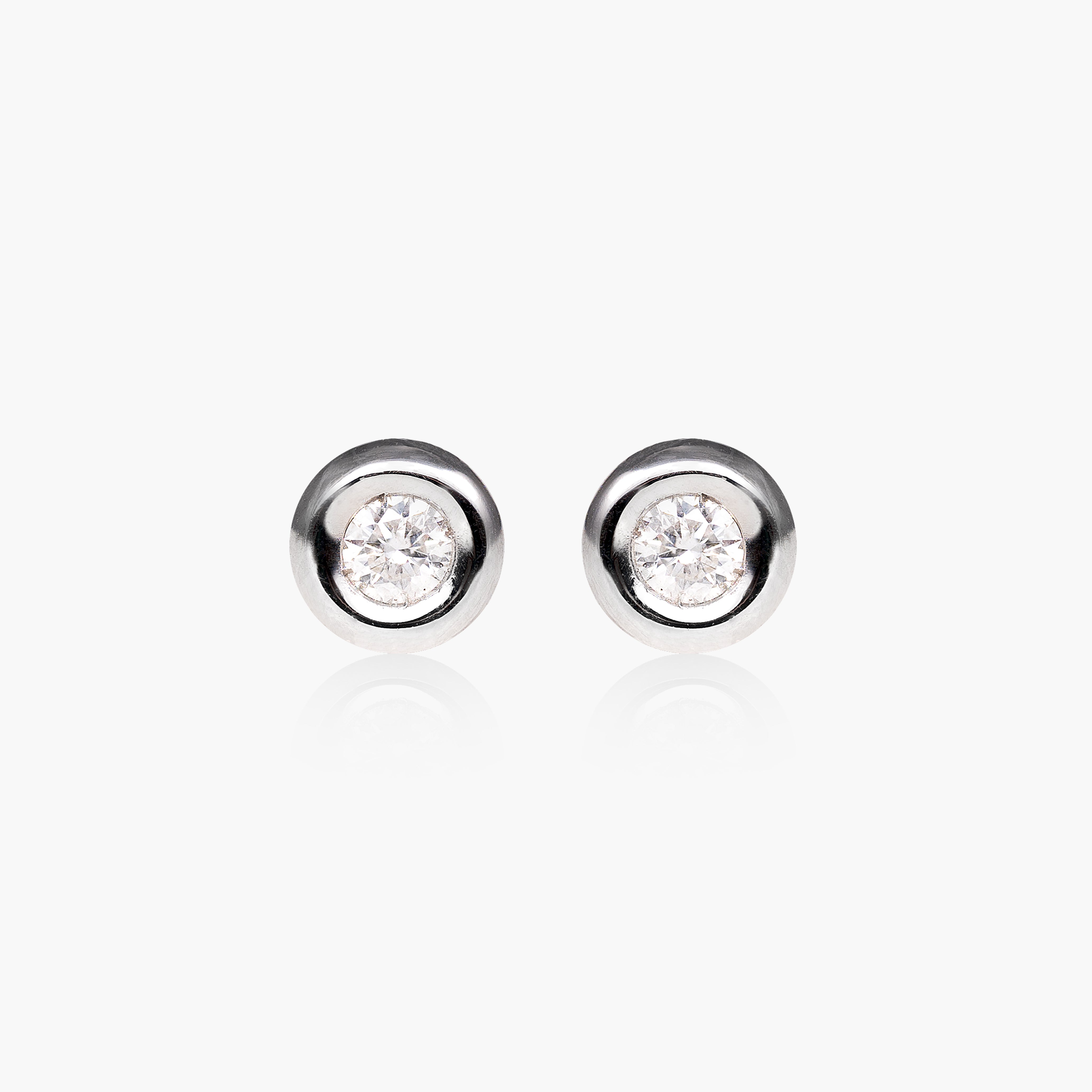 Round Spotlight Diamond Earrings