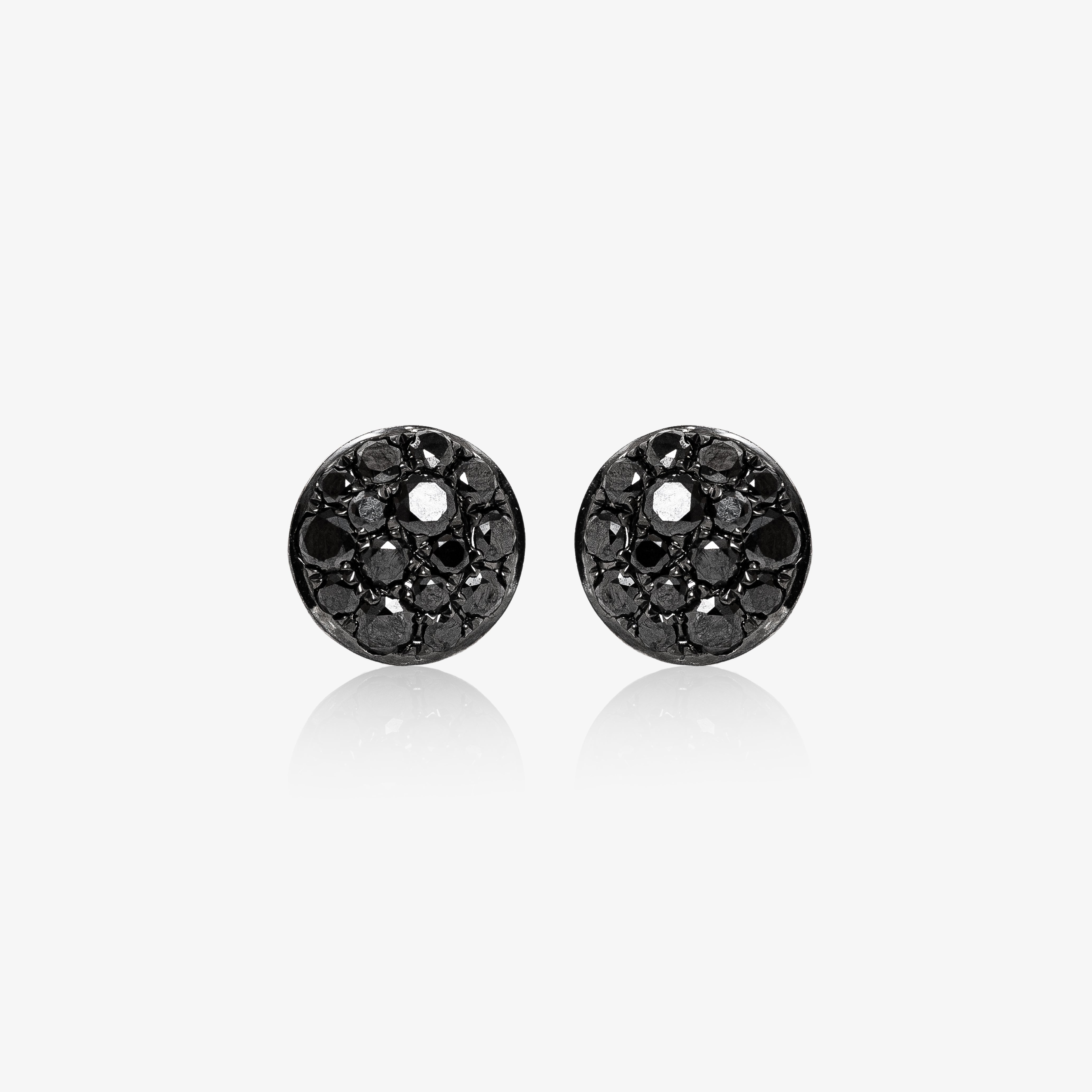 Cercei aur 18k cu diamante negre 0.45 ct