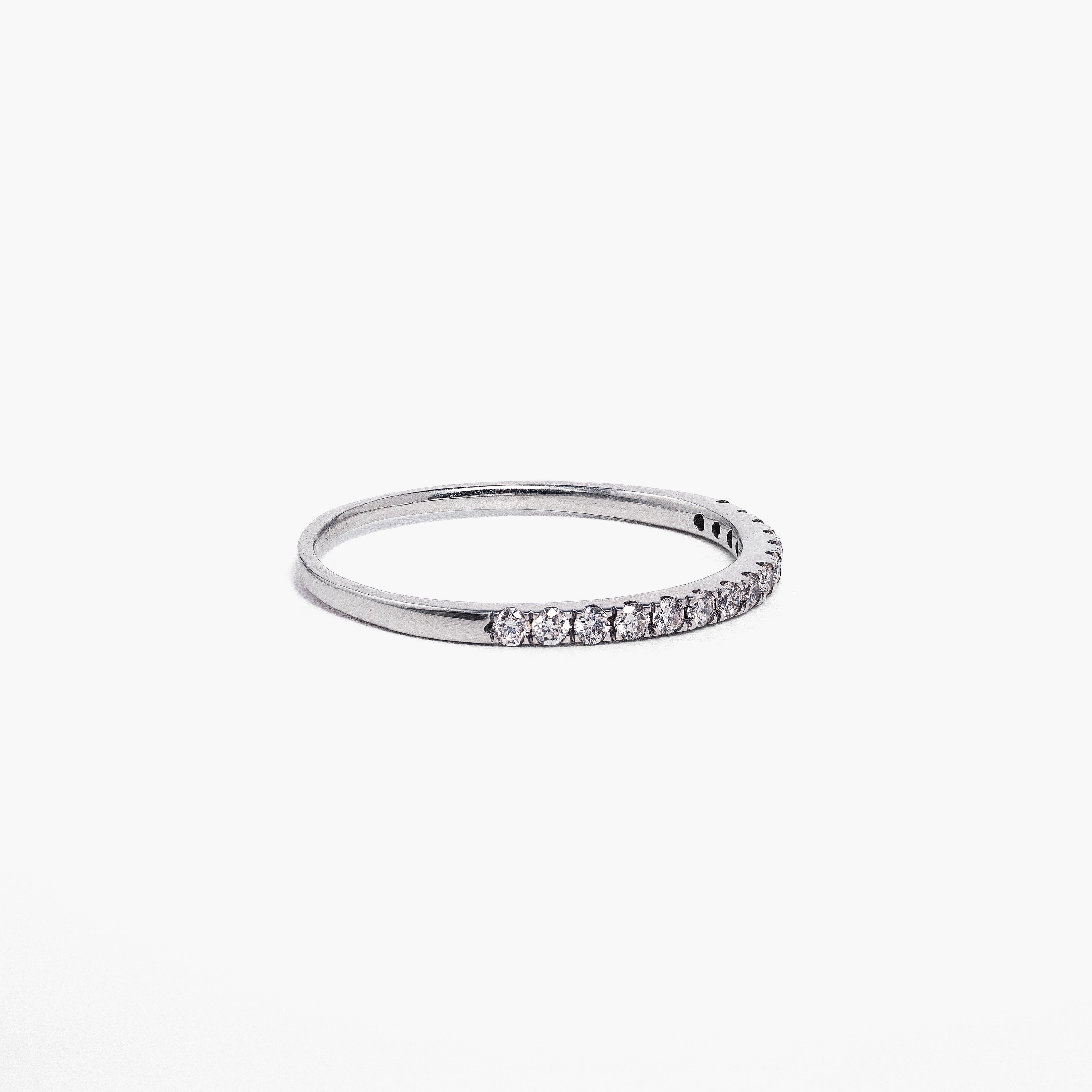 Inel semi-eternity cu diamante 0.17 ct