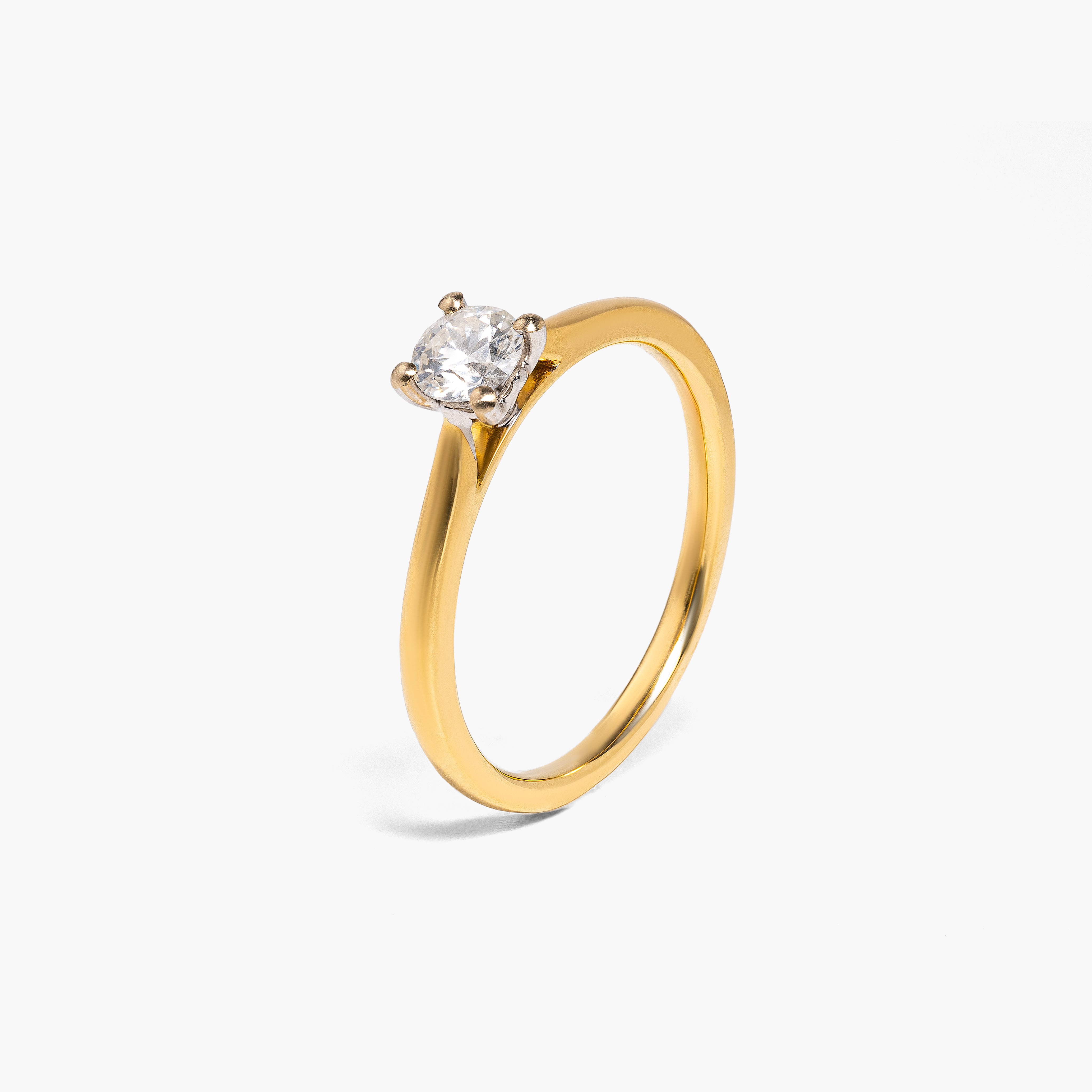 Inel de logodna din aur 18k, diamant 0.30 CT - Certificat GIA